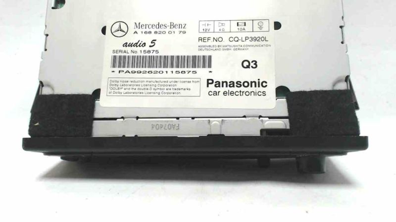 Cassetten-Radio Audio 5 - mit Code und AnleitungMERCEDES-BENZ A 140 CLASSIC